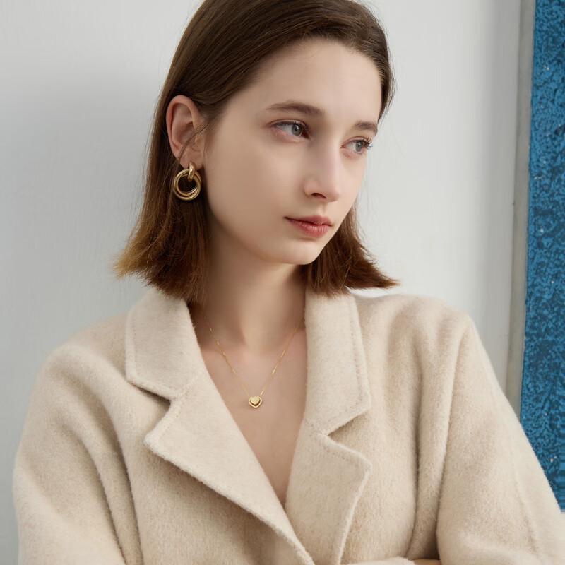 Sancai Women's Alpaca Blend Double-Faced Long Wool Coat