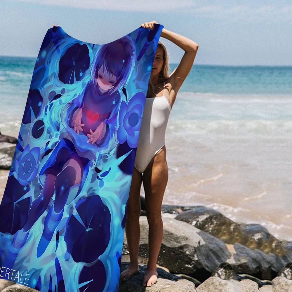 Hot Video Game U-Undertale Microfiber Printed Beach Towel Mountain Climbing Yoga Beach Swimming Running Absorbent Soft Towel