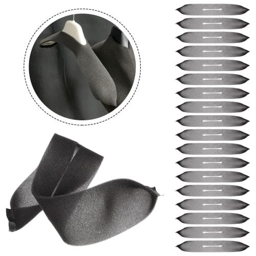 FRCOLOR Hanger Sponge Covers, 50-Piece Set, Non-Slip, Mark-Free, Scratch-Resistant, Fits 40cm Hangers (Black, 41*7*0.3cm)