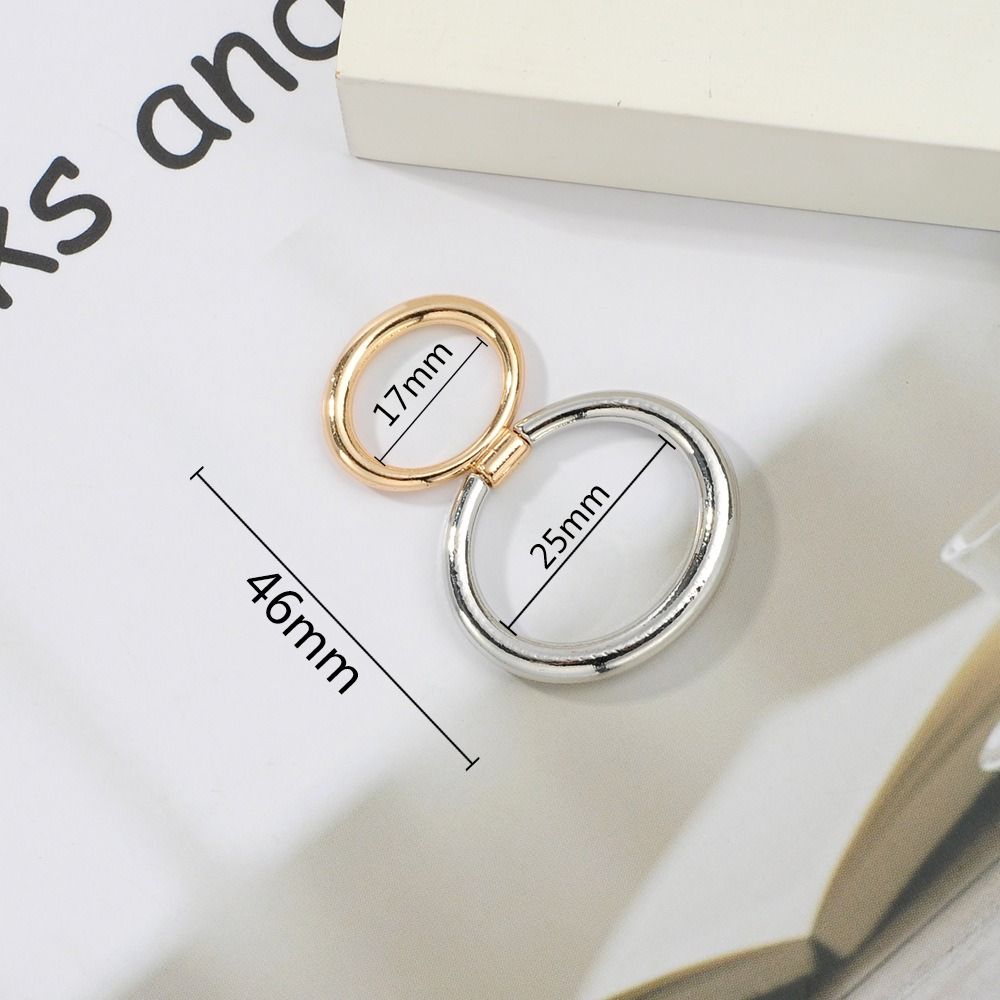 

Electroplated Scarf Buckle Ring Double Ring Exquisite Christma s Day Gift small