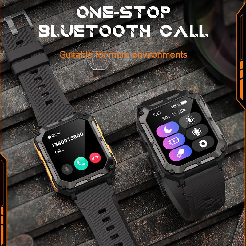 Military Smart Watch Men Waterproof Ip68 Bt Call Fitness Tracker 123 Sports Intelligent Wirst Smartwatch For Android Phone