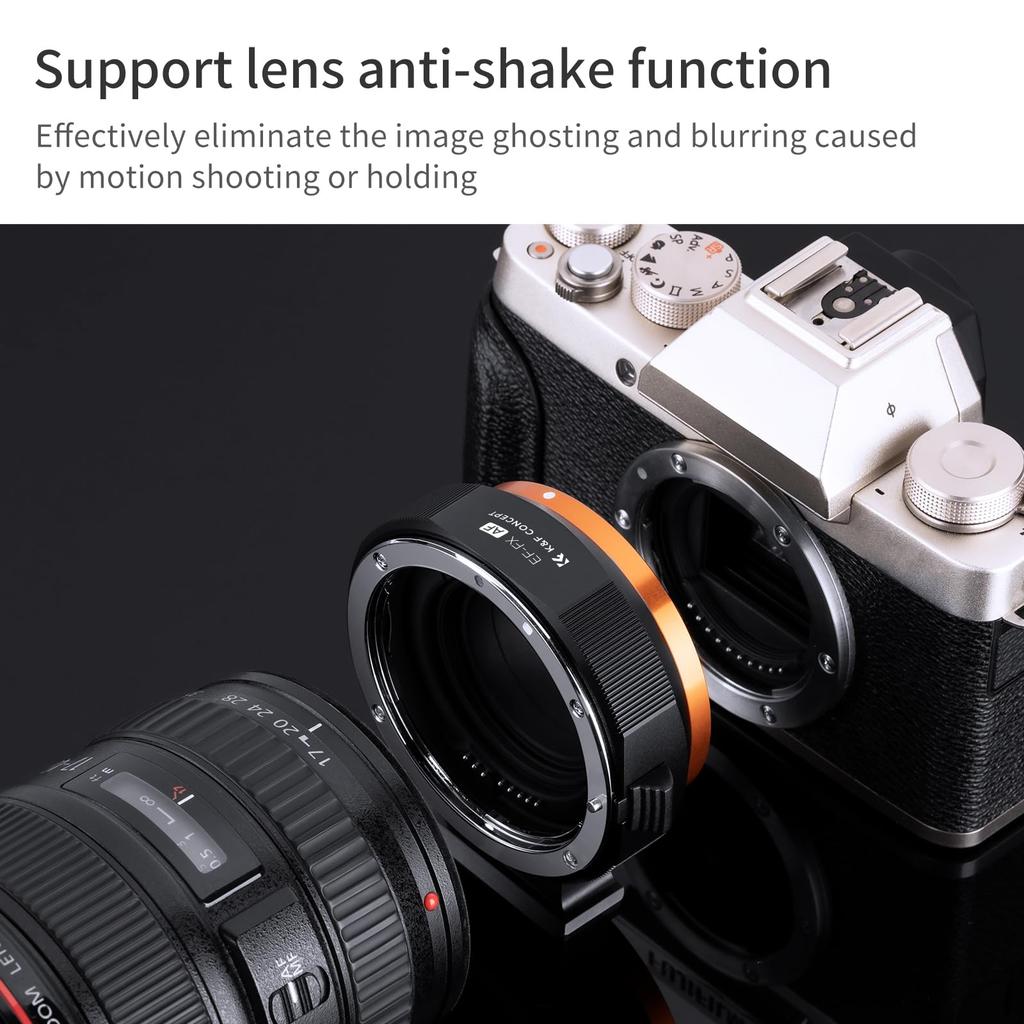CONCEPT Mount Adapter EF to Compatible with Canon and Fujifilm K&F X-Mount, (AJ301)