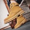 Autumn and Winter Tooling Boots Couple Leather Big Head Leather Shoes Big Yellow Boots High Top Shoes Men's Casual Shoes