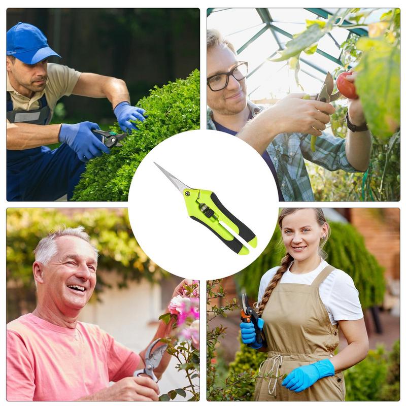 Garden Tools Stainless Steel Gardening Shears Pruning With Soft Grip Handle Gardening Scissor Hand Cutter Fruit Picking