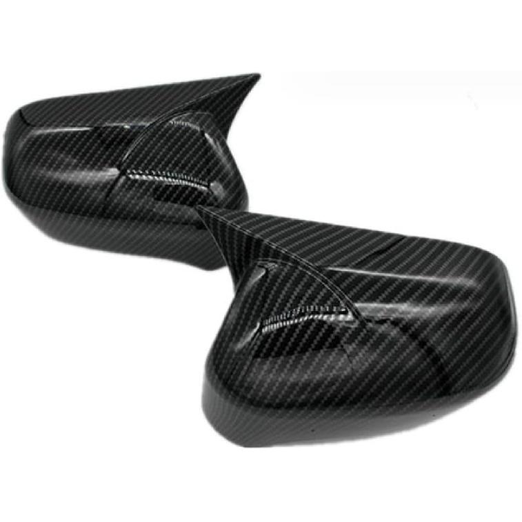 2 Pièces Couvercles de Rétroviseur Latéral en Corne de Bœuf Décoration Extérieure Cache-Rétroviseur Garde-Rétroviseur Garniture pour Honda Civic 2006-2011 Cache-Couvercle de Rétroviseur en Fibre de Carbone