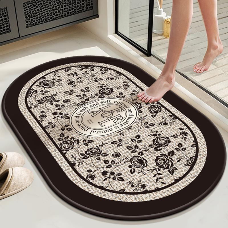 Nordic Style Diatomaceous Earth Bathroom Mat: Wear-Resistant, Dirt-Resistant, Water-Absorbent, Non-Slip.