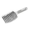 Ergonomic Handle Vented Styling Brush Soft Bristle Anti Frizz Hair Comb  For Thick Fine Hair