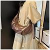IELGY Korean Style Large-Capacity Retro Soft Leather Pleated Dumpling Bag Lazy Style Casual All-Match One-Shoulder Under