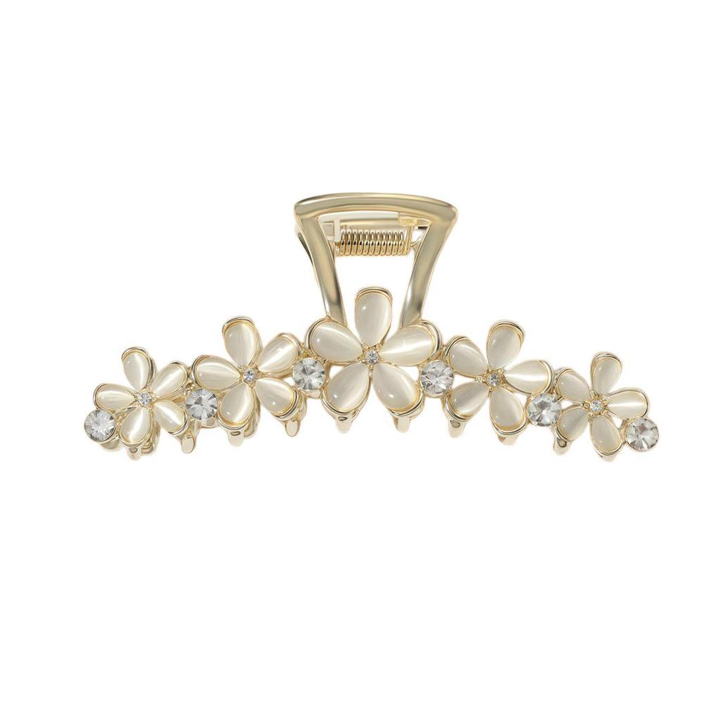 CHIMERA Hair Claw Clip, Flower Shark Clip, Back of Head Bun Clip, Golden