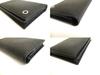 Authentic BVLGARI Man Black Leather Flap BIfold Long Wallet #a897  Refurbished