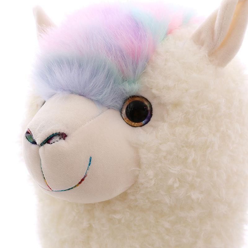 Simulation Alpaca Doll Plush Toy Grass Mud Horse Series Doll Sheep Gift Throw Pillow for Children