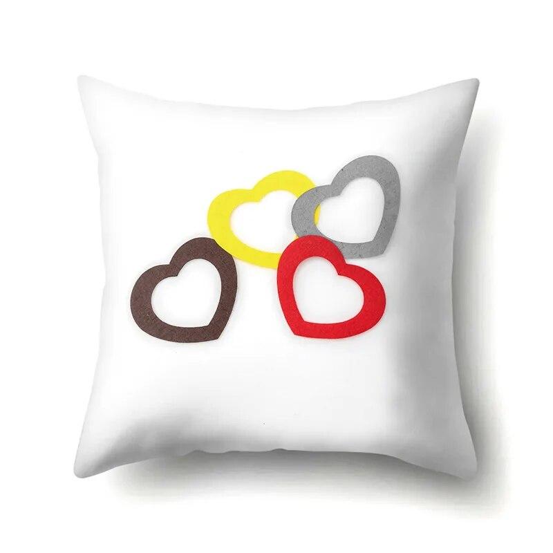 Peach Heart Pillowcase Home Living Room Soft Decoration Sofa Cushion Cover Bedroom