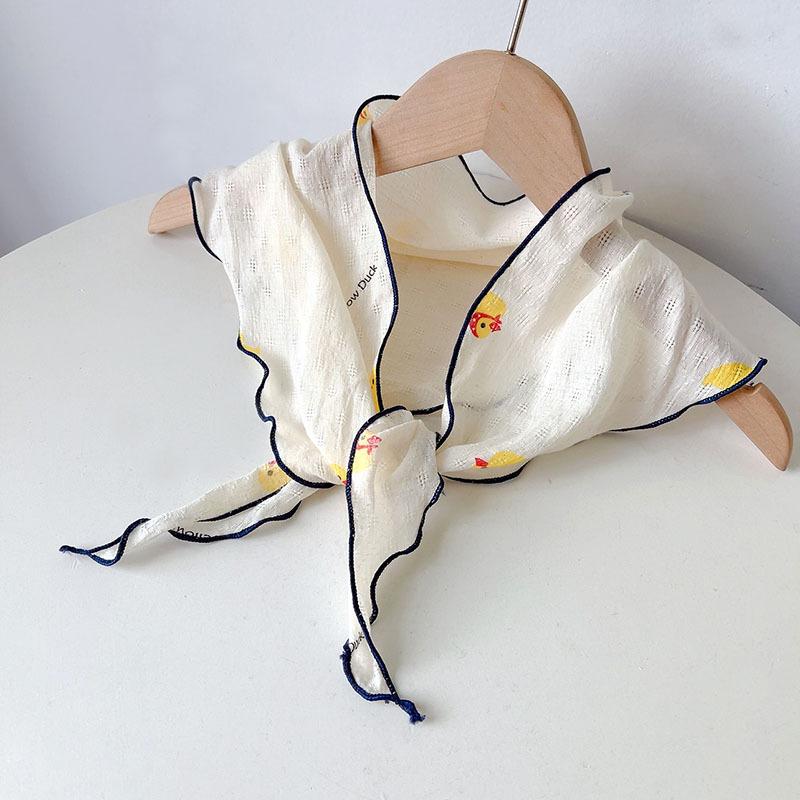 

Summer New Triangle Soft Neck Protection Scarf Children s Cute Small Scarf Parent-child Small Scarves 30x105cm