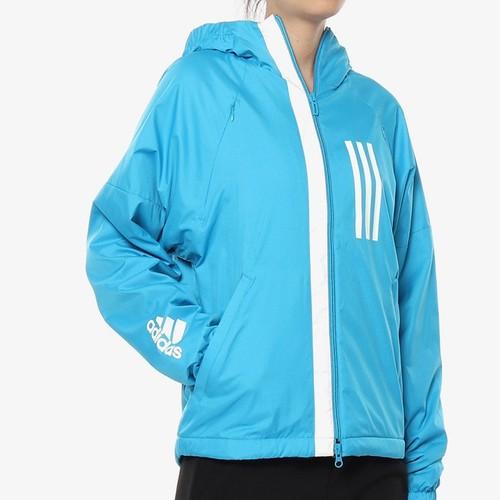 adidas Women's Hooded Sports Jacket, Blue