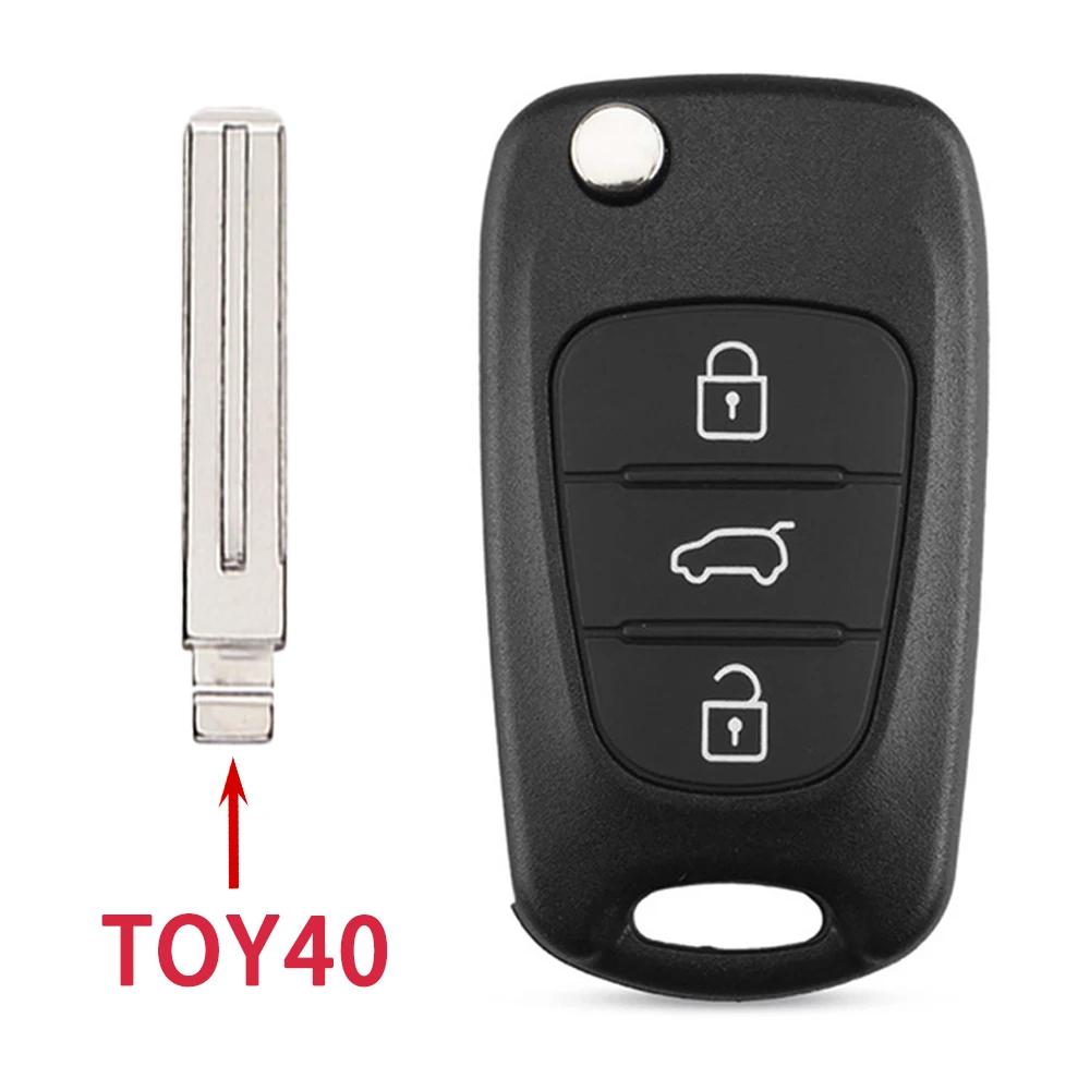 Für Hyundai I20 I30 Ix35 I35 Für Kia K2 K5 Rio 3 Picanto Ceed Cerato Sportage Klappbare Fernbedienung Auto Schlüsselhülle 3 Tasten