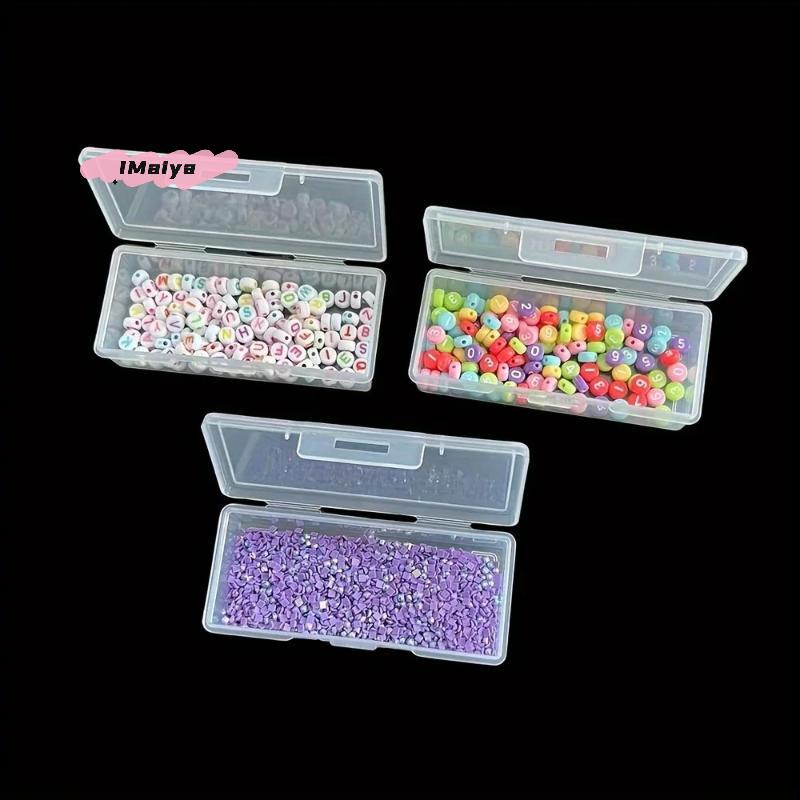 M-4 Adjustable Dividers Clear Plastic Storage Organizer Box - Craft & Sewing Supplies Container With Removable Compartments