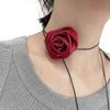 Fashion Rose Flower Choker Necklace Neckband Clavicle Chain Necklace Jewelry