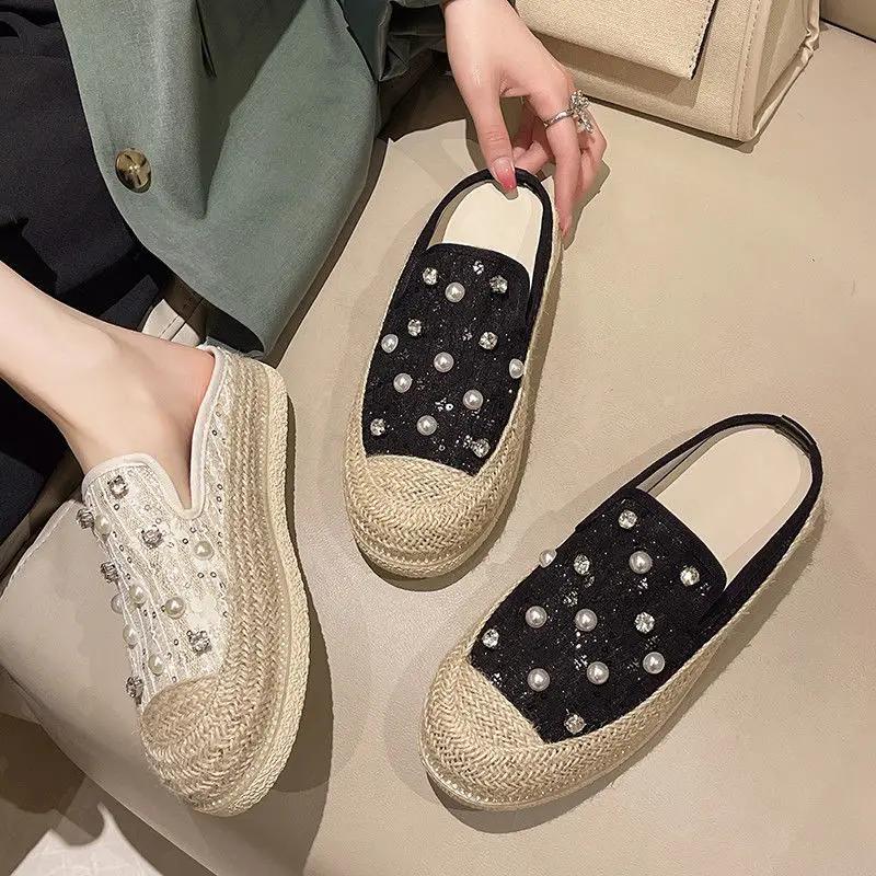 Mode Lässige Pantoletten Gummi-Sandalen Mules Schuhe für Damen Elegant und Modisch Im Angebot Hohe Qualität Damen-Hausschuhe Normales Angebot