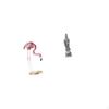 Flamingo Resin Bird Sculpture Modern Art Figurine with Metal Stand for Garden Pond Flowerbed And