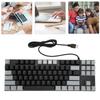 Mechanical Keyboard 87 Keys Blue   RGB Backlit Contrast Color Ergonomic Wired Keyboard for Laptop Desktop PC