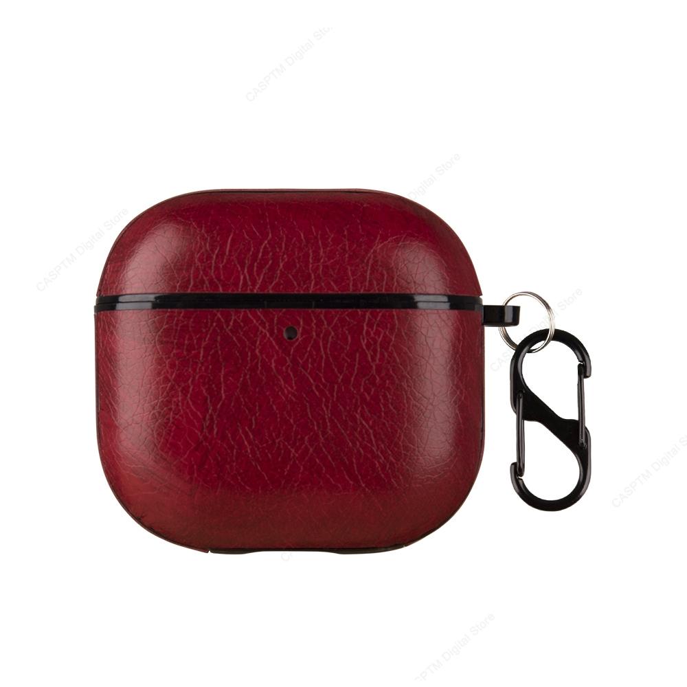 Leather Case For AirPods 4 Business Earphone Cases For AirPods Pro 3 Pro3 Generation Cover Headset Shell With Hook