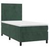 3142872 vidaXL Lit à sommier tapissier et matelas Vert foncé 80x200 cm Velours