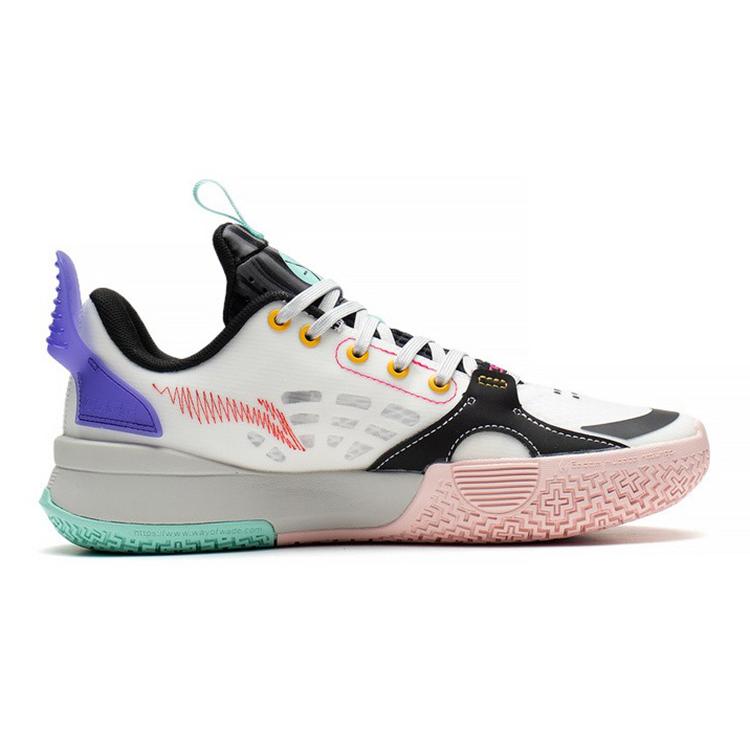 New LiNing All City 10 All City 10 Low Top Basketball Shoes White Teenagers ABPS017-2