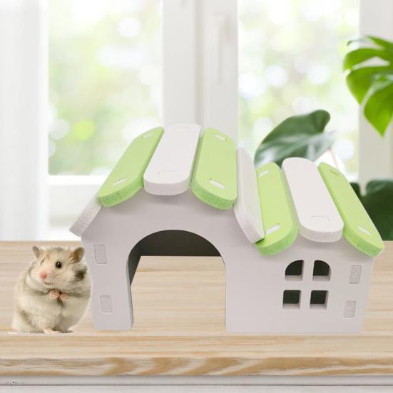 Hamster House Ventilated Design Pet Landscaping Leisure Hedgehog Hamster Villa Living Hut for Golden Bear Rat