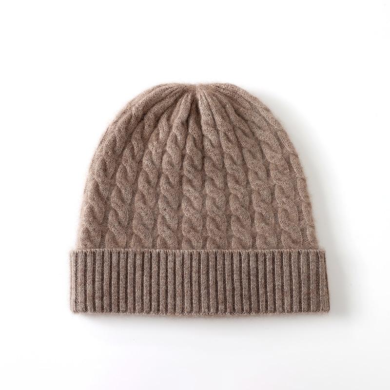 Soft Cashmere Hat Autumn and Winter New Style Casual Ear Protection Cuff Hat for Men and Women Twisted Fashion Knitted Hat