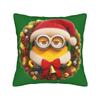 Cartoon M-Minions Christmas Pillowcase Soft Polyester Cushion Cover Gift  Throw Pillow Case Cover Home Zippered 40*40cm