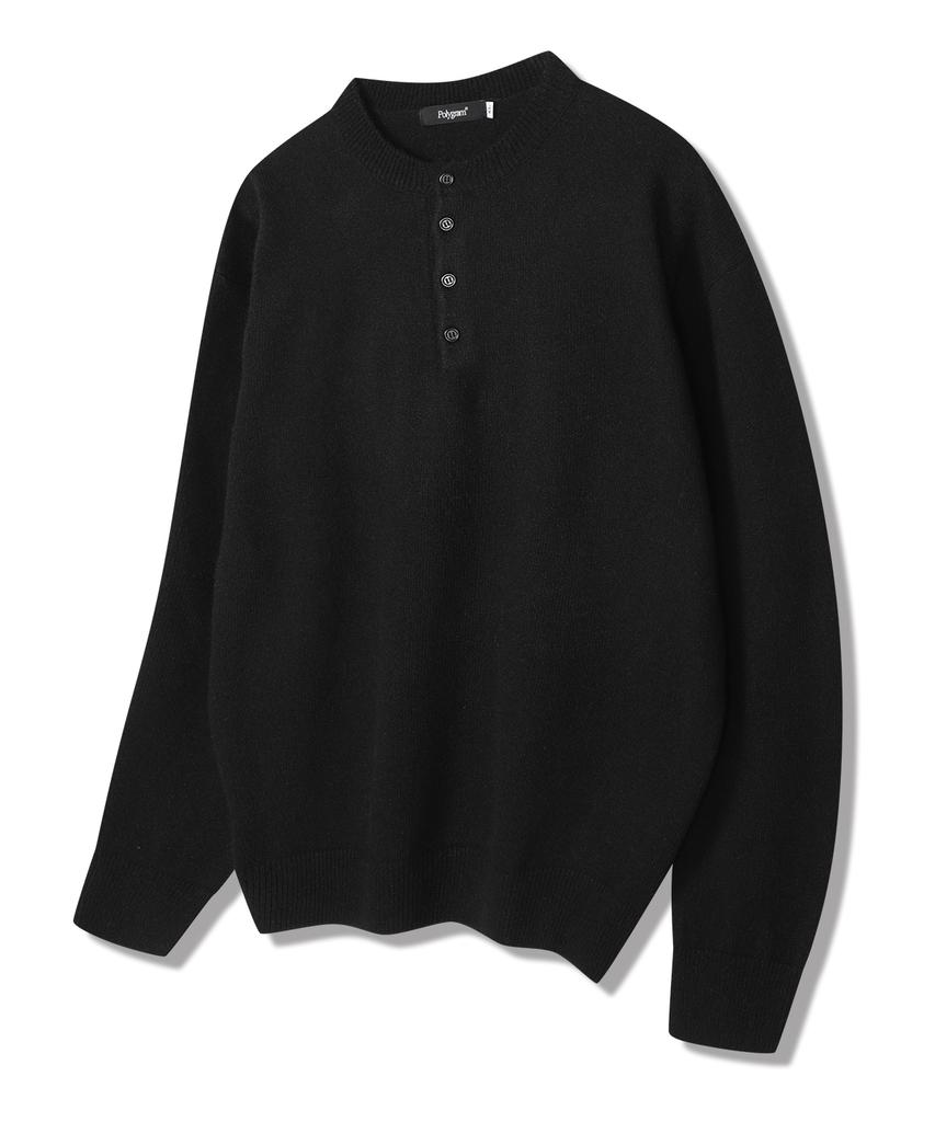 POLYGRAM Soft Wool Blend Henley Neck Knit - 5 Colors