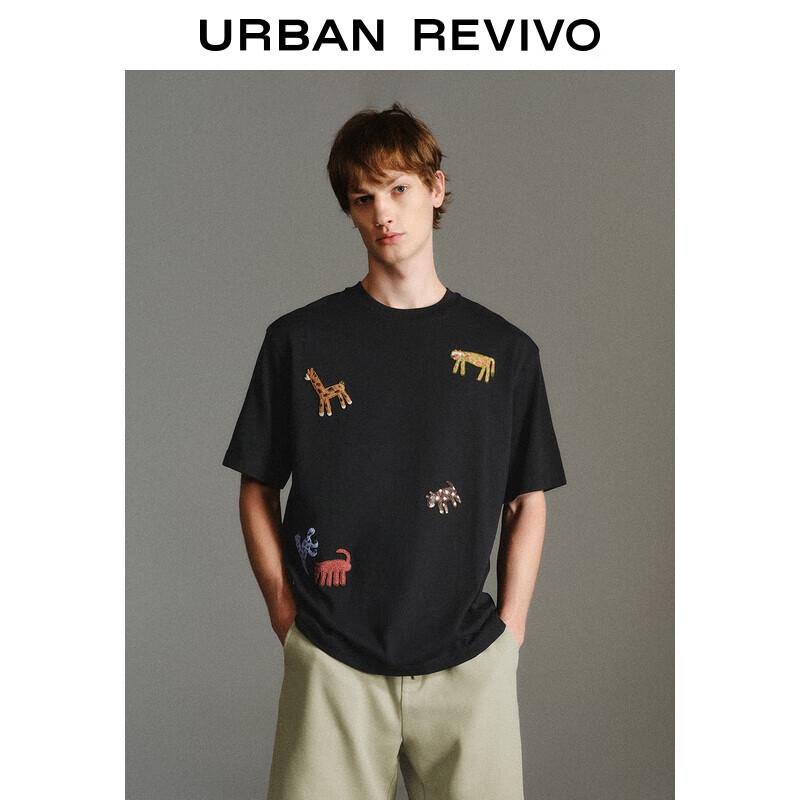 UR2025 Men s Embroidered Loose Fit Short Sleeve T-Shirt S