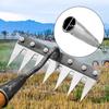 5/6/7/8 Teeth Metal Rake Garden Manual Aerators Tool Farming Iron Weed Weeders for Gardening and Weeding  Agriculture Hand Tools