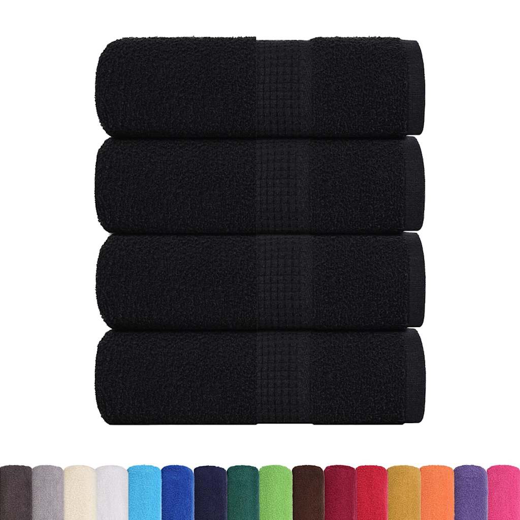 Guest Towels FROGN 4 Pcs. Black 30x50 cm 360 g m²