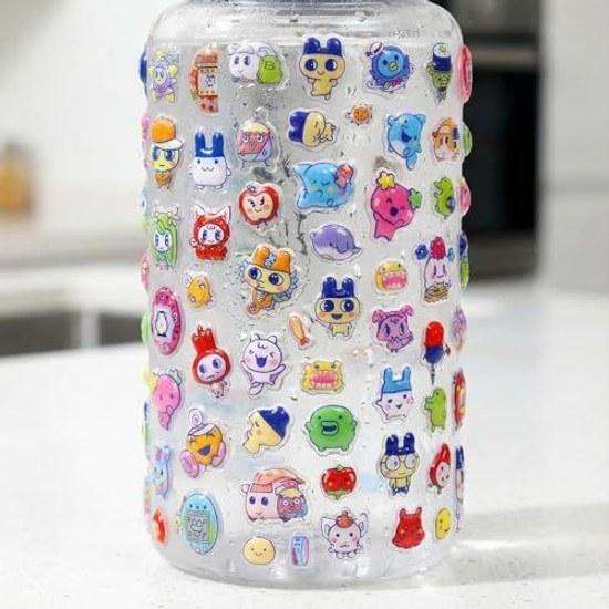 3D seal three-dimensional cute set 4 girls Christmas birthday gift craft supplies decorating mobile phones notebooks diaries DIY adhesive (C set)