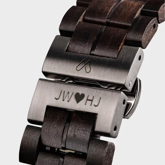 Apple Watch Wood Strap 38/40/42/44mm Black Compatible with SE/6/5/4/3/2/1