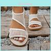 Summer Beach Sandals For Women With Mesh Upper And Rubber Sole For Casual Wear