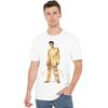 Elvis PresleyT-shirt Unisex in Cotone 100% con Trama Oro Lame Top da Uomo S-5XL, Bianco