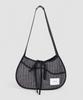 Atil Studio Mellow Check Hobo Shoulder Bag _ Black