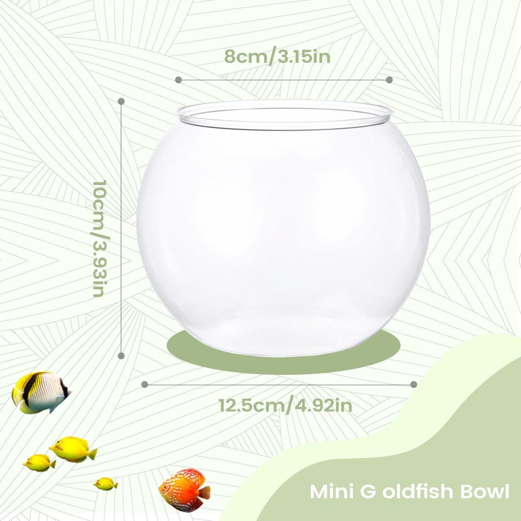 Mini Goldfishs Bowl, Decorative Aquarium, Desktop Transparent Landscape Fish Tank, Ornamental Turtle Tank, For Home Decor