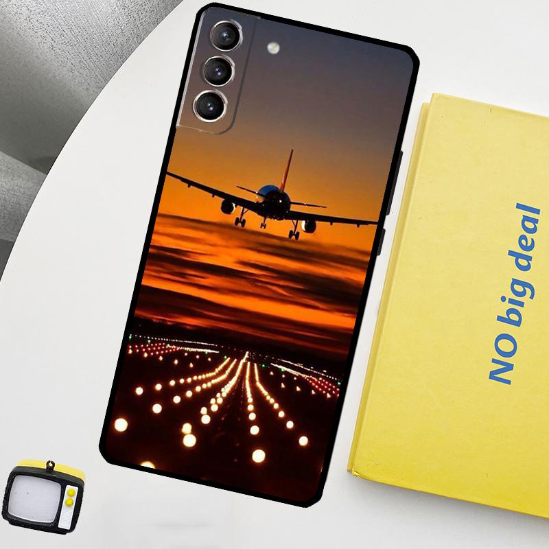 Airplane Plane Aircraft Phone Case For Samsung Galaxy S24 Ultra S20 S21 S22 S23 Plus S9 S10 S24 FE S25 Ultra Cover
