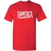 Santa’s Favorite Christmas T Shirt Funny Holiday Graphic Family Matching Outfit Festive Gift Novelty Apparel for Men Women Kids Youth T-Shirt YXL