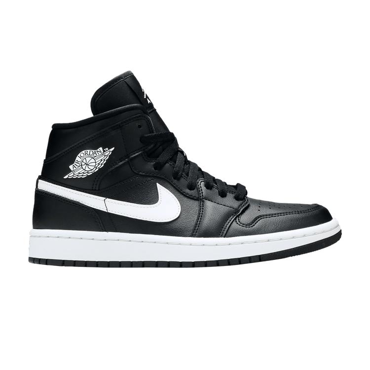 Wmns Air Jordan 1 Mid  Black White  36