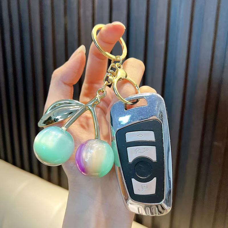 Versatile Cherry Keychain Pendant: Creative Fruit Bag Charm & Exquisite Dessert Gift Accessory
