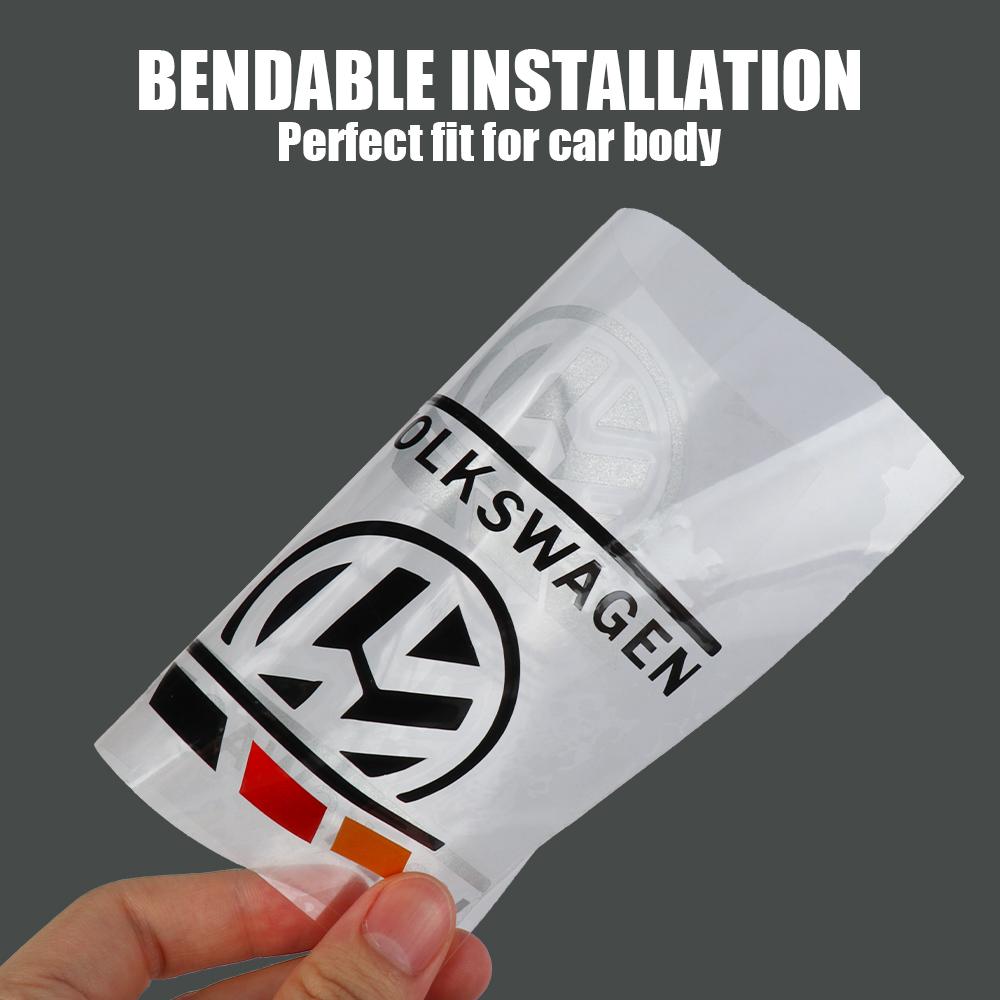 T322PCS Car Rearview Mirror Reflective Decals Waterproof Sticker Valve Cap For Volkswagen Golf 4 5 6 7 8 Passat Tiguan Bettle Jetta