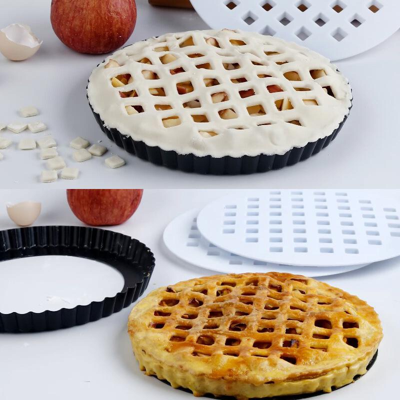 Apple Pie Cutting Tool Non-stick Pizza Baking Tray Round Cookie Mold Pizza Crust Decoration Tool