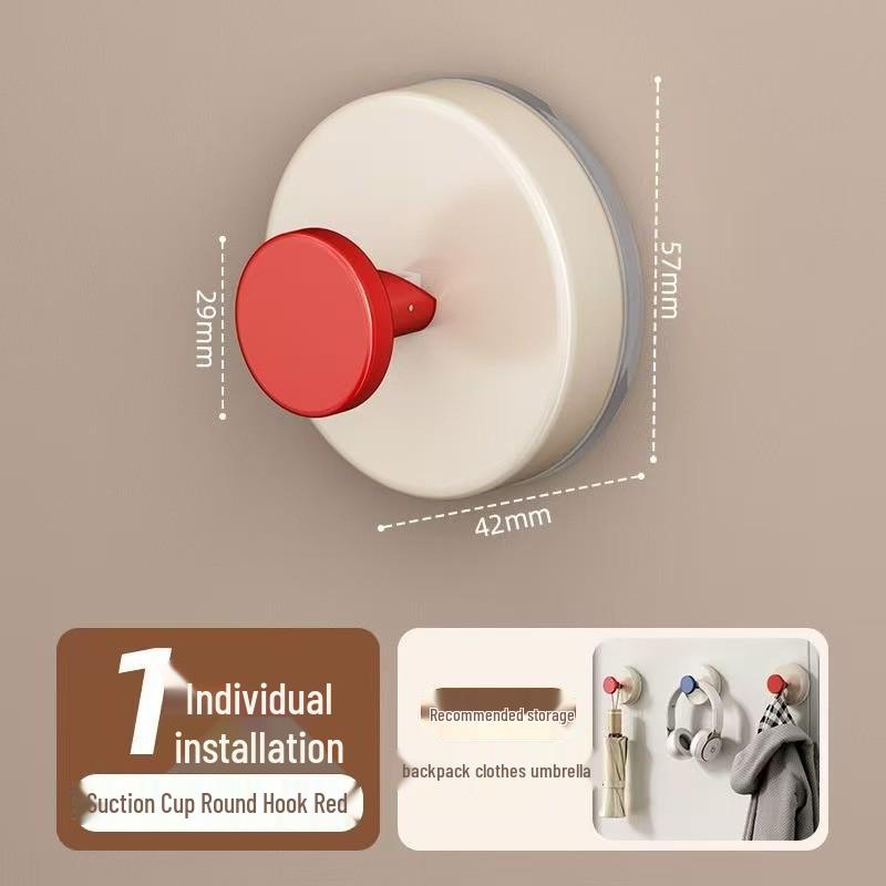 Adhesive Walnut Wood Grain Suction Cup Hook for Kitchen Storage