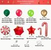 Christmas Candy Cane Gift Aluminum Film Balloon Set Birthday Party Decoration Room Decoration