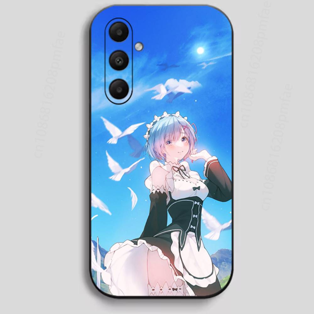 Japan Anime ReZERO Phone Case For Samsung Galaxy A13,21s,22,31,32,40,52,71,A91 Soft Black Shell