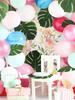 90 Pcs 3 Kinds Artificial Palm Leaves Tropical Jungle Leaves Decorations for Party Beach Baby Shower Wedding Birthday Decorations